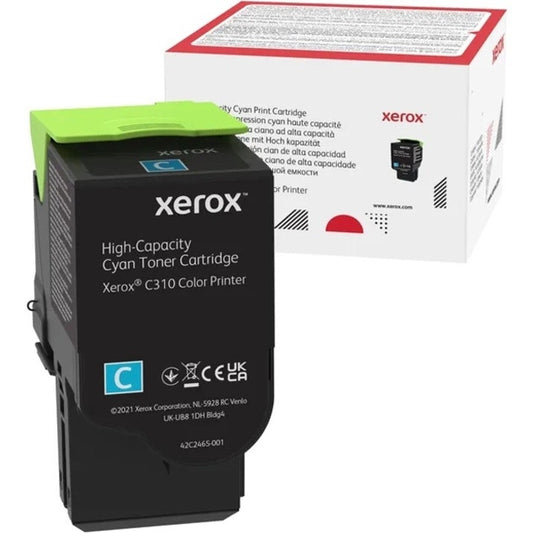 Xerox Cyan High Capacity Toner Cartridge (Use & Return) Yield 5,500 Pages 006R04365