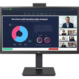 LG 23.8” IPS Full HD Monitor with Built-in Webcam & Mic 24BP750C-B