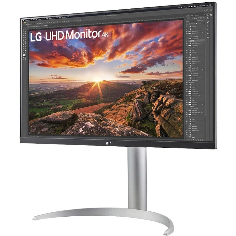 LG 27” IPS HDR 4K Ultra HD Monitor with USB Type-C & Adjustable Stand 27BP85UN-W