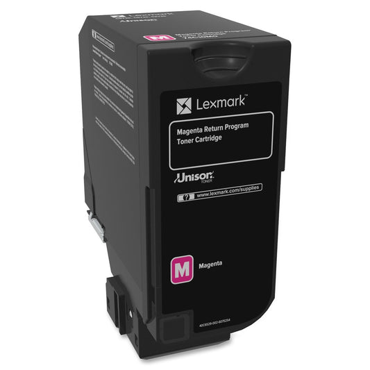 Lexmark CS720, CS/CX725 Magenta Toner Cartridge Return Program Yield 3,000 Pages 74C10M0