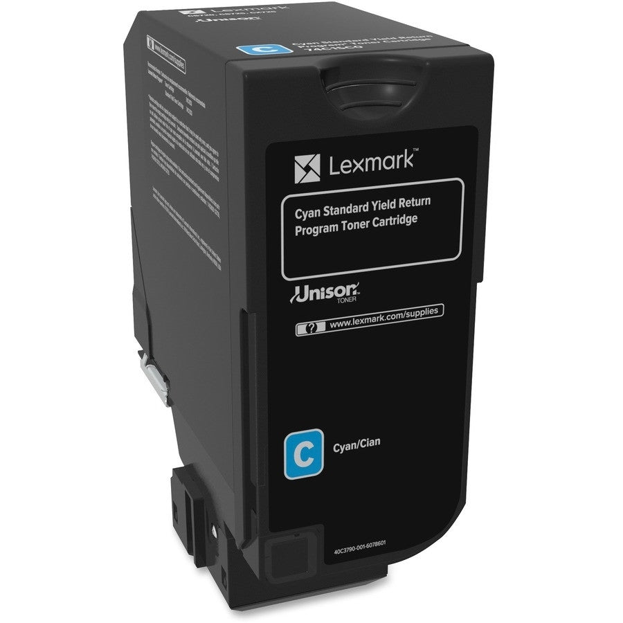 Lexmark CS720, CS/CX725 Cyan Toner Cartridge Return Program Yield 7,000 Pages 74C1SC0