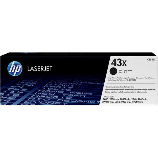 HP 43X High Yield Black Original LaserJet Toner Cartridge C8543X