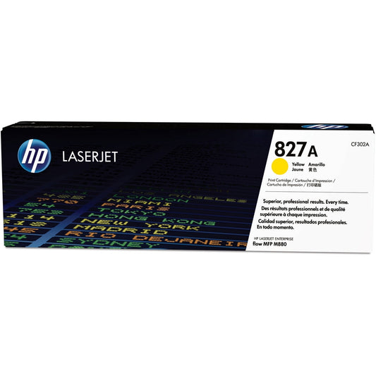 HP 827A Yellow Original LaserJet Toner Cartridge CF302A