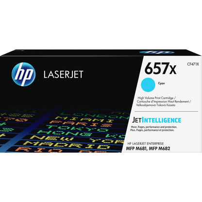 HP 657X High Yield Cyan Original LaserJet Toner Cartridge CF471X