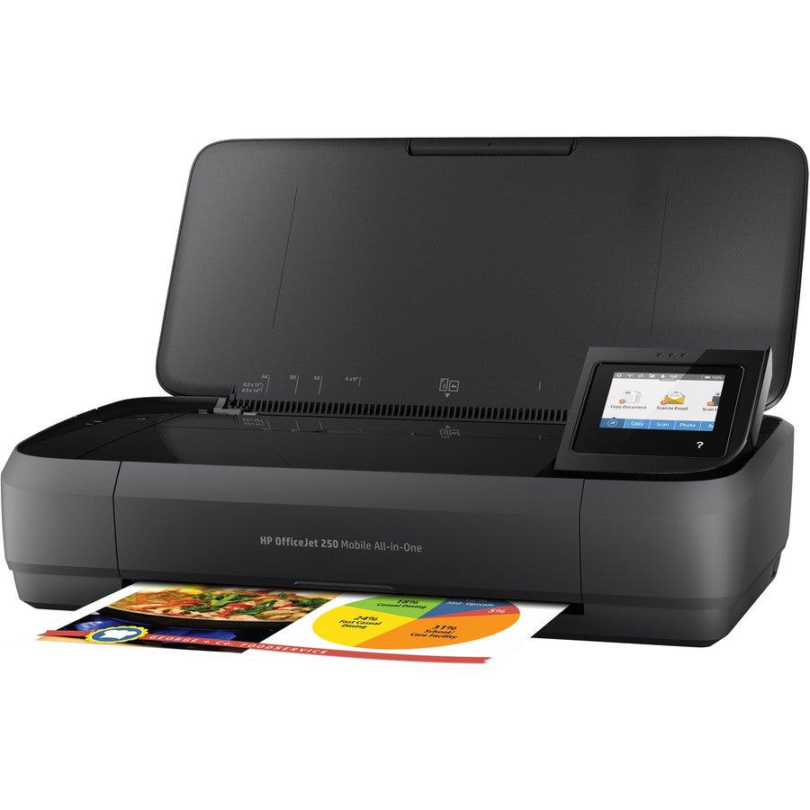 HP OfficeJet 250 Mobile All-in-One Printer, Color, Printer for Small office, Print, copy, scan, 10-sheet ADF CZ992A#B1H