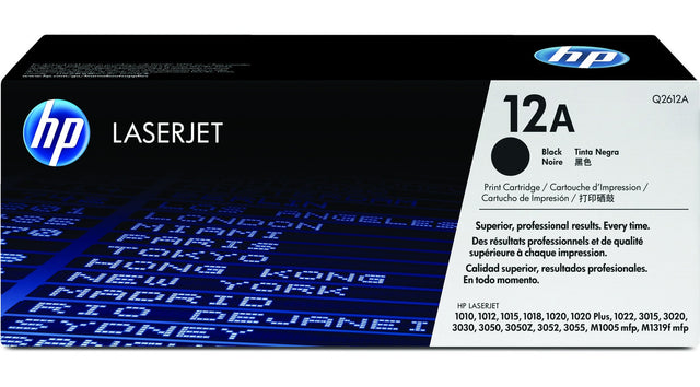 HP 12A Black Original LaserJet Toner Cartridge Q2612A