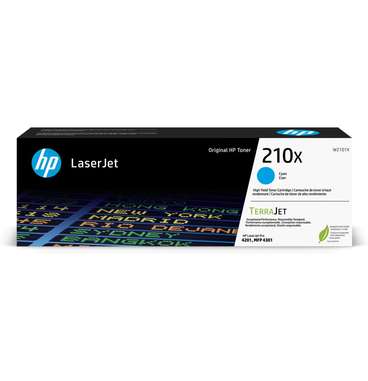 HP 210X Cyan Original LaserJet Toner Cartridge W2101X