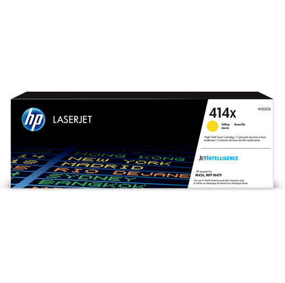 HP 414X High Yield Yellow Original LaserJet Toner Cartridge W2022X