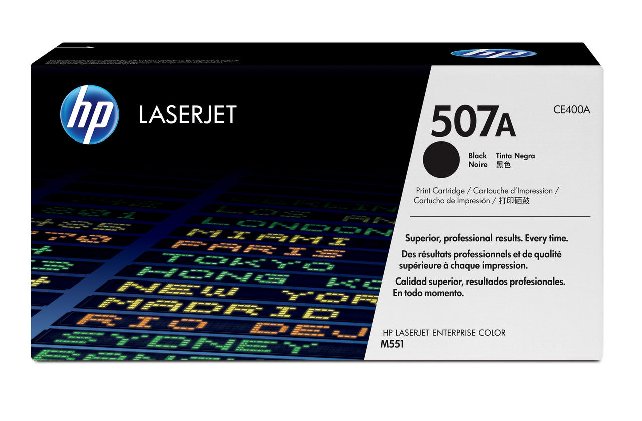 HP 507A Black Original LaserJet Toner Cartridge CE400A