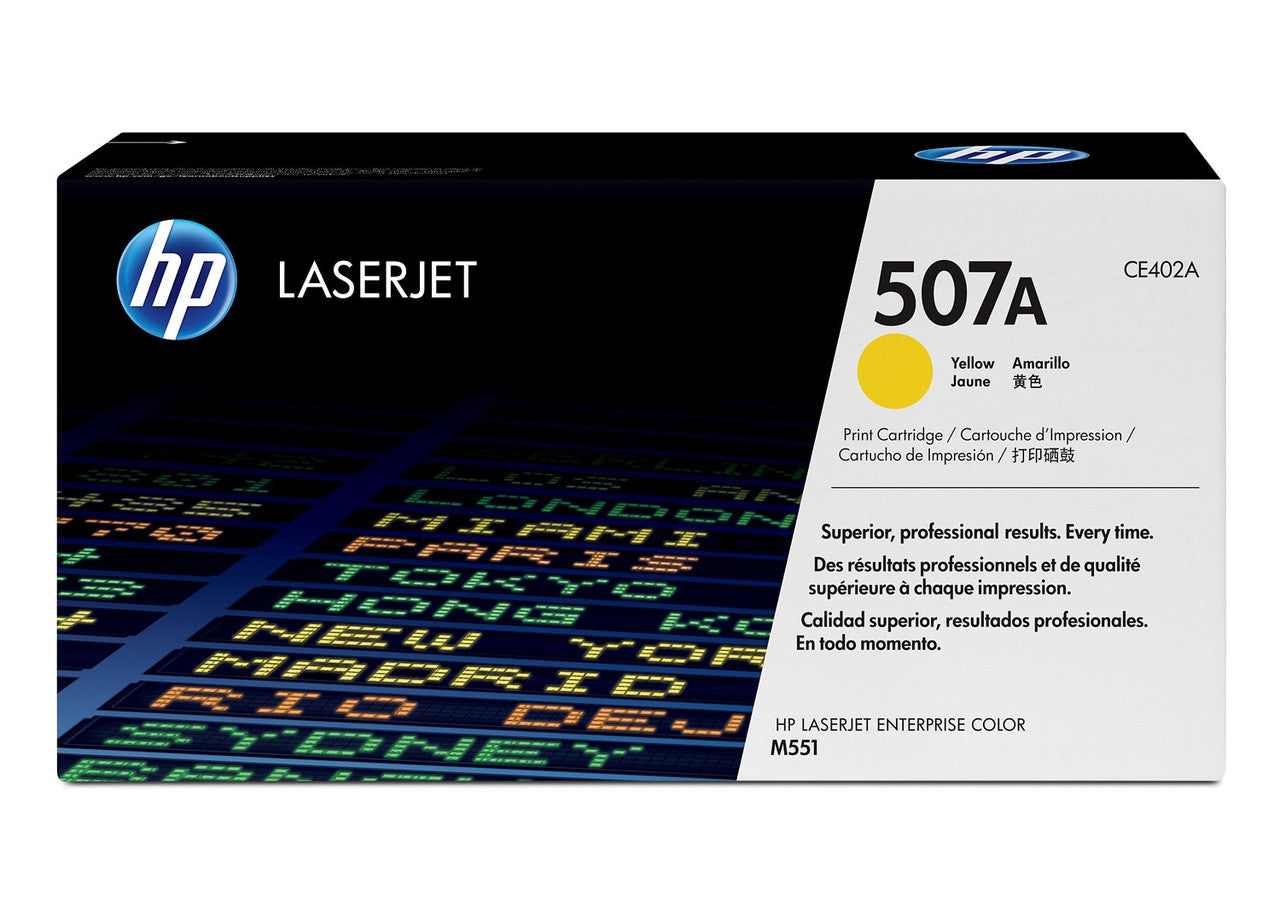 HP 507A Yellow Original LaserJet Toner Cartridge CE402A