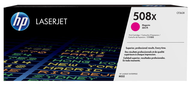 HP 508X High Yield Magenta Original LaserJet Toner Cartridge CF363X