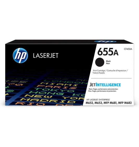 HP 655A Black Original LaserJet Toner Cartridge CF450A