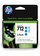 HP 712 3-pack 29-ml Yellow DesignJet Ink Cartridge 3ED79A