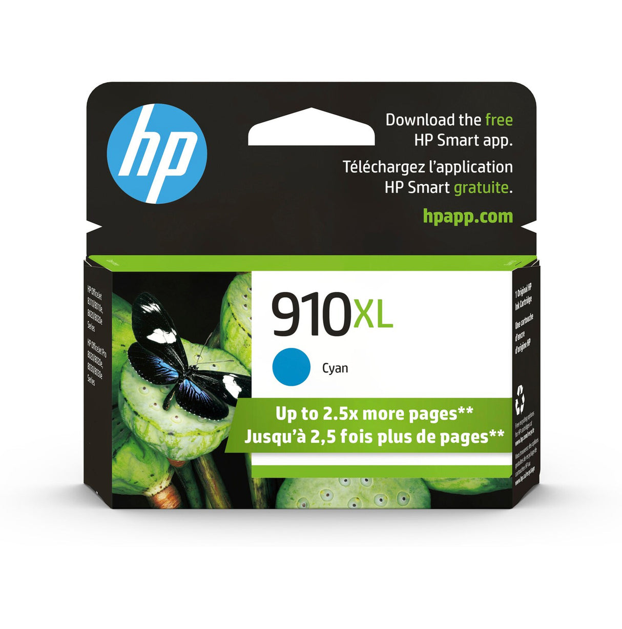 HP 910XL High Yield Cyan Original Ink Cartridge 3YL62AN#140