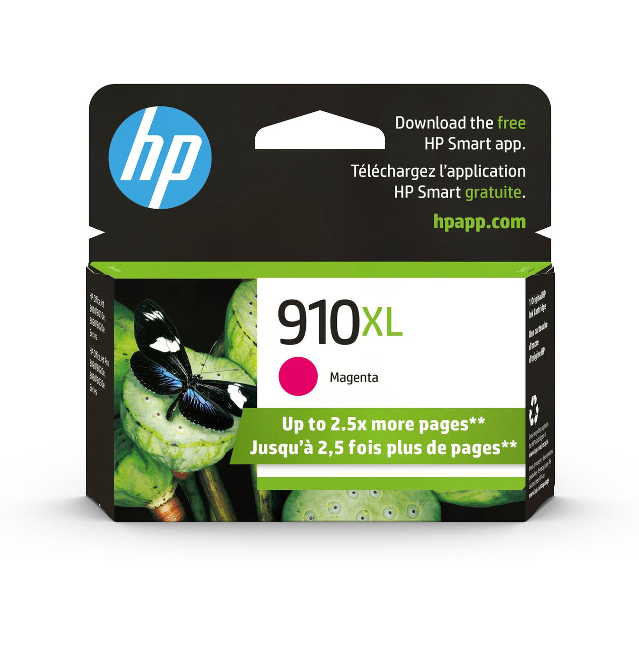 HP 910XL High Yield Magenta Original Ink Cartridge 3YL63AN#140