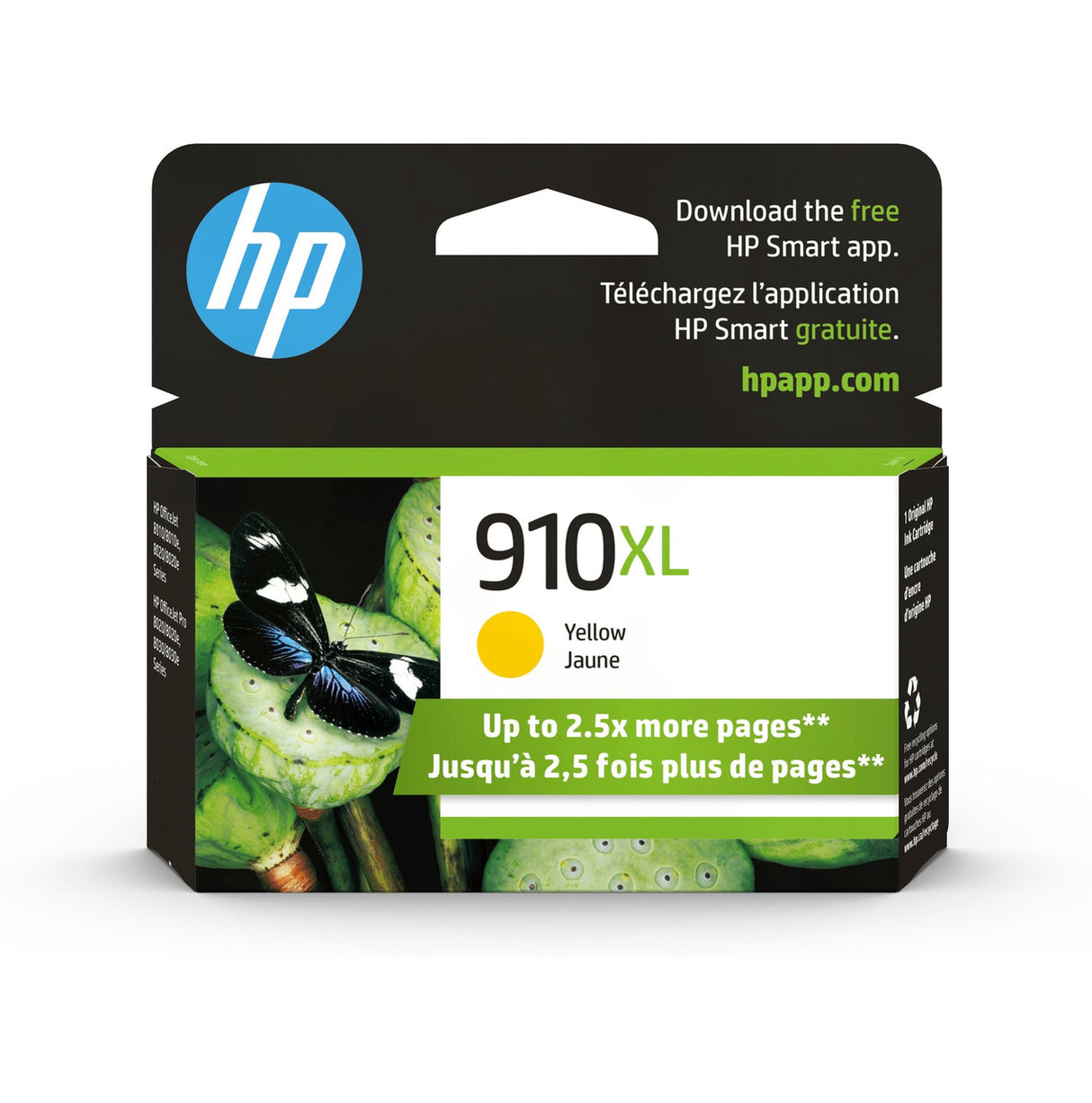 HP 910XL High Yield Yellow Original Ink Cartridge 3YL64AN#140