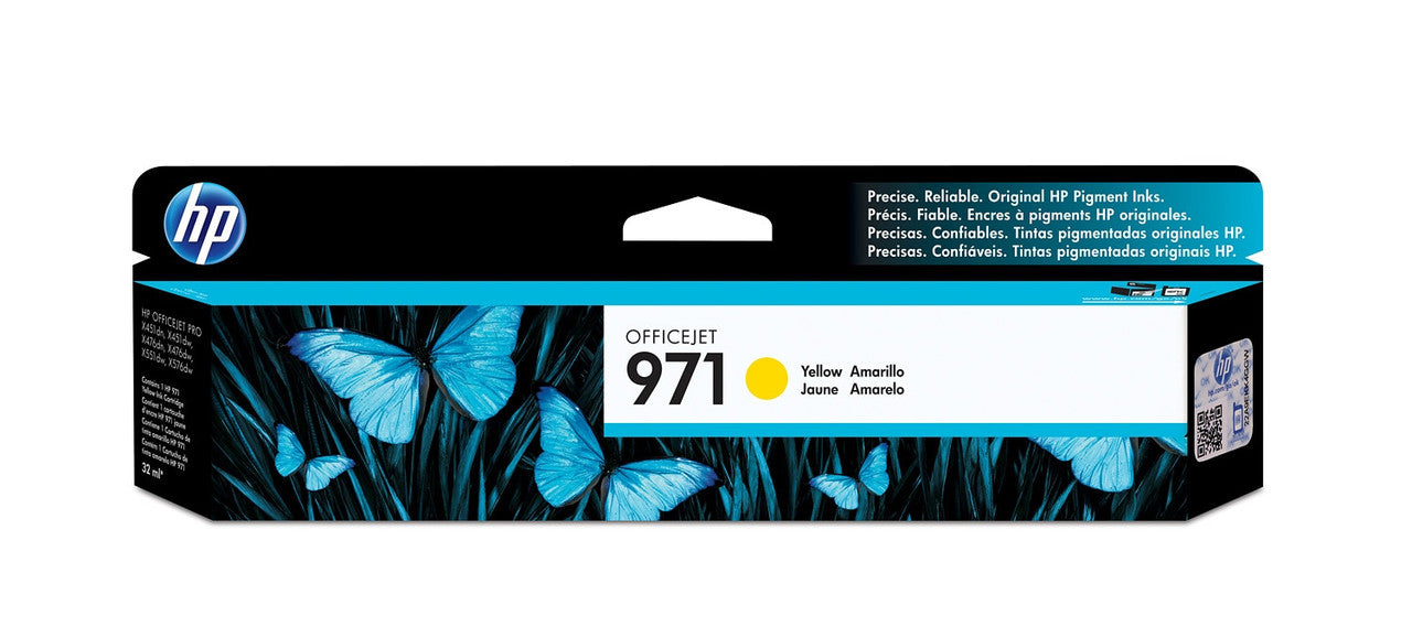 HP 971 Yellow Original Ink Cartridge CN624AM