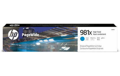 HP 981X High Yield Cyan Original PageWide Cartridge L0R09A