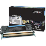 Lexmark X748 Cyan Toner Cartridge Return Program Yield 10,000 Pages X748H1CG