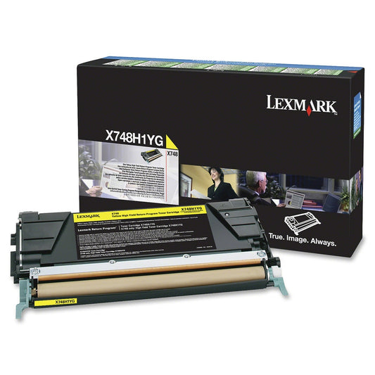 Lexmark X748 Yellow Toner Cartridge Return Program Yield 10,000 Pages X748H1YG