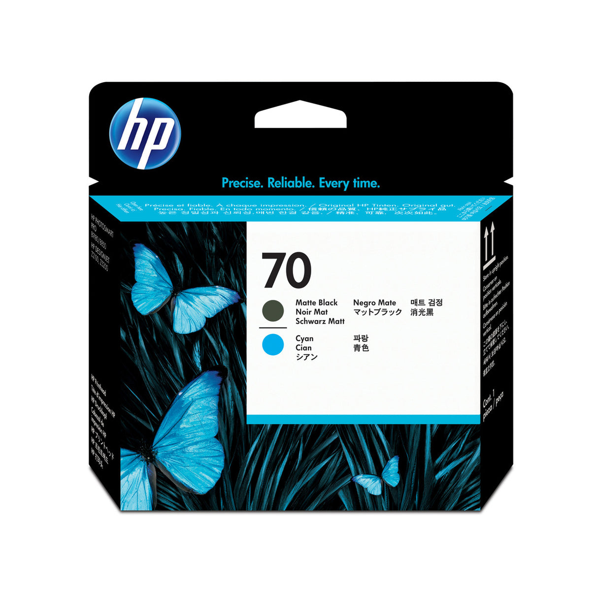 HP 70 Matte Black and Cyan DesignJet Printhead C9404A