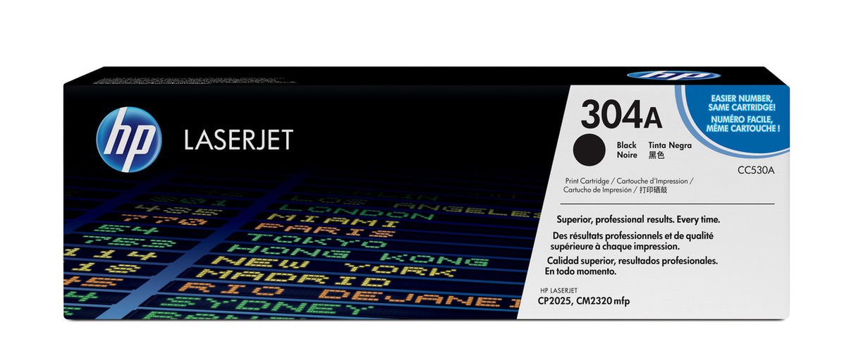 HP 304A Black Original LaserJet Toner Cartridge CC530A