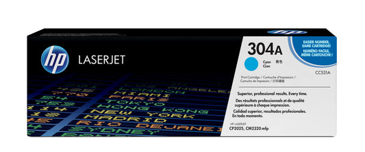 HP 304A Cyan Original LaserJet Toner Cartridge CC531A