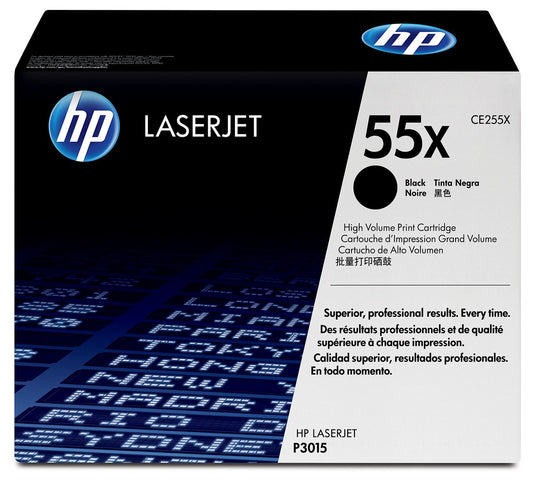 HP 55X High Yield Black Original LaserJet Toner Cartridge CE255X