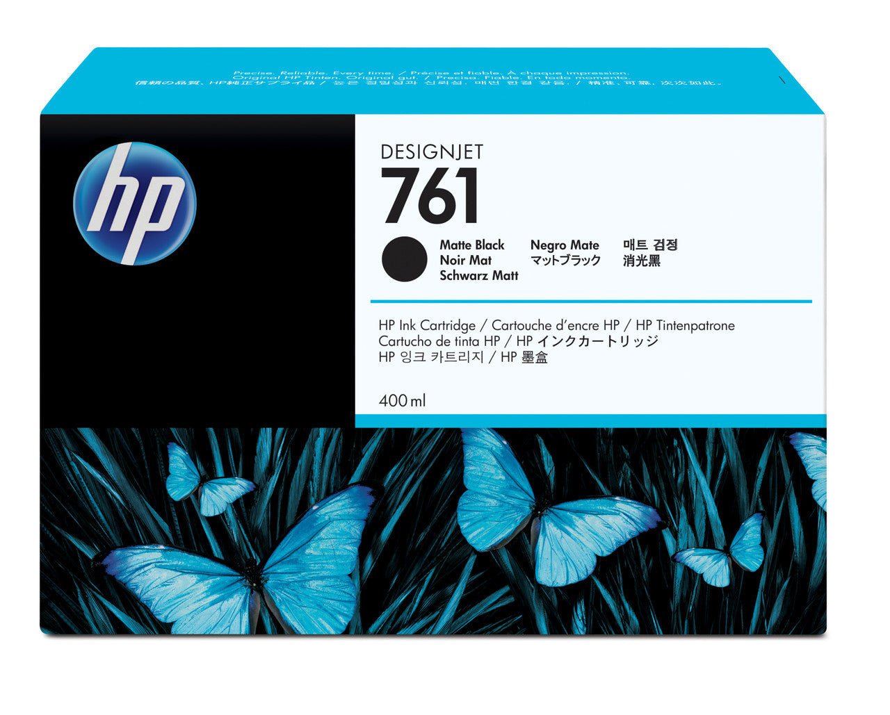 HP 761 400-ml Matte Black DesignJet Ink Cartridge CM991A