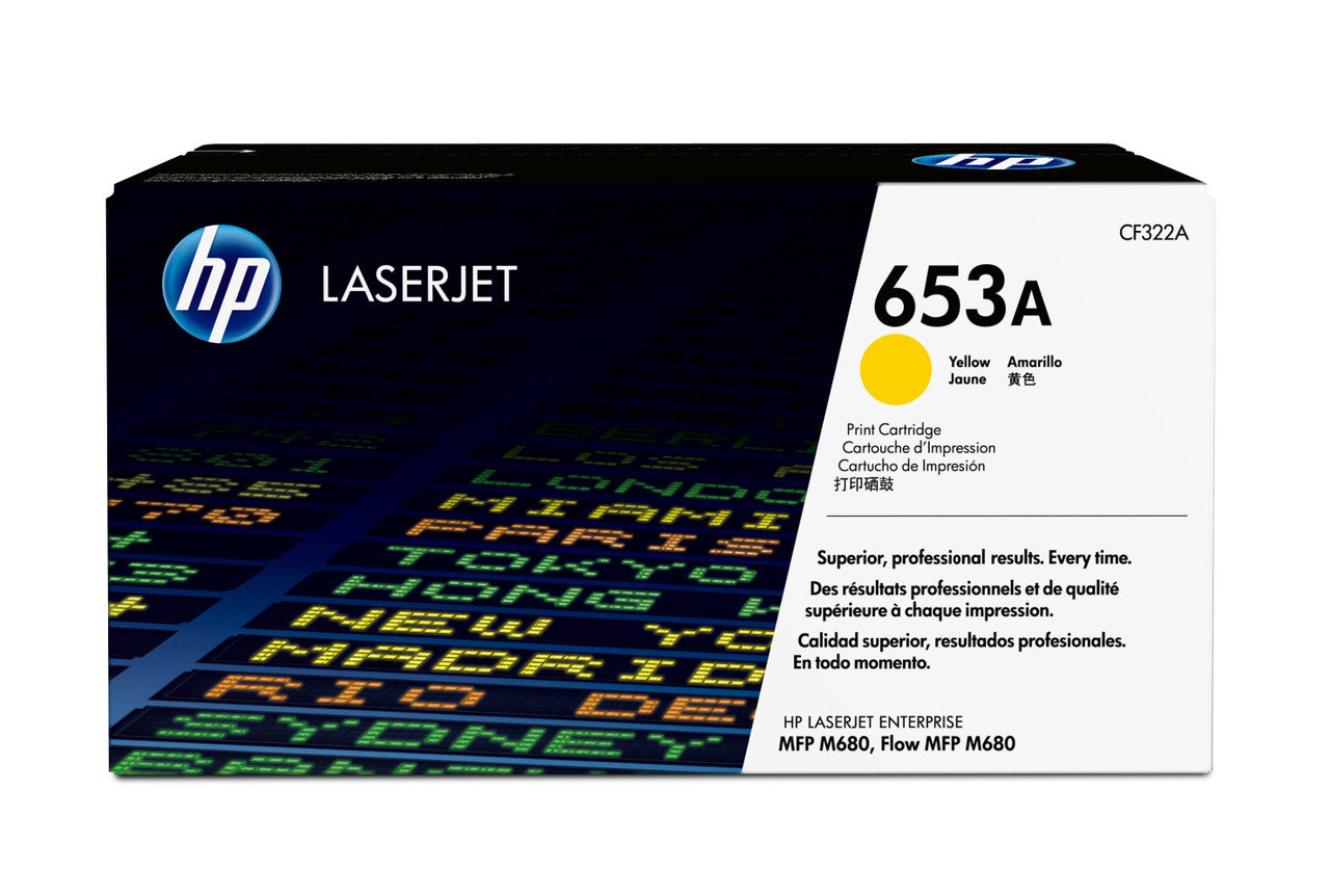 HP 653A Yellow Original LaserJet Toner Cartridge CF322A