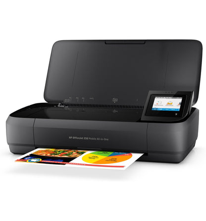 HP OfficeJet 250 Mobile All-in-One Printer, Color, Printer for Small office, Print, copy, scan, 10-sheet ADF CZ992A#B1H