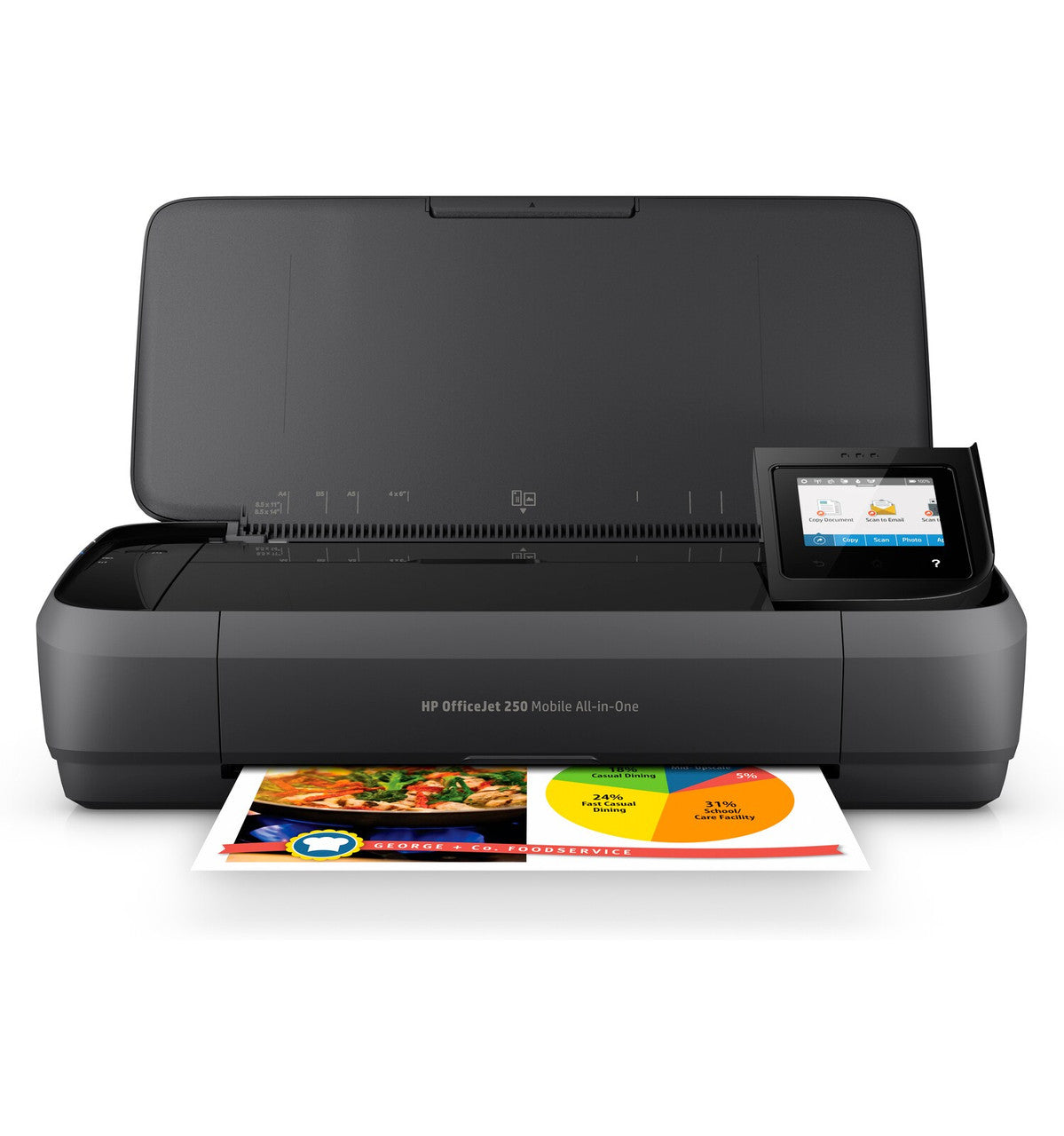 HP OfficeJet 250 Mobile All-in-One Printer, Color, Printer for Small office, Print, copy, scan, 10-sheet ADF CZ992A#B1H