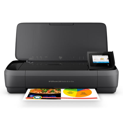 HP OfficeJet 250 Mobile All-in-One Printer, Color, Printer for Small office, Print, copy, scan, 10-sheet ADF CZ992A#B1H