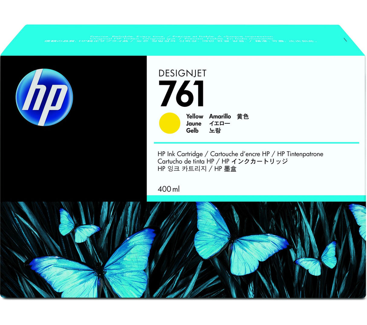 HP 761 400-ml Yellow DesignJet Ink Cartridge CM992A