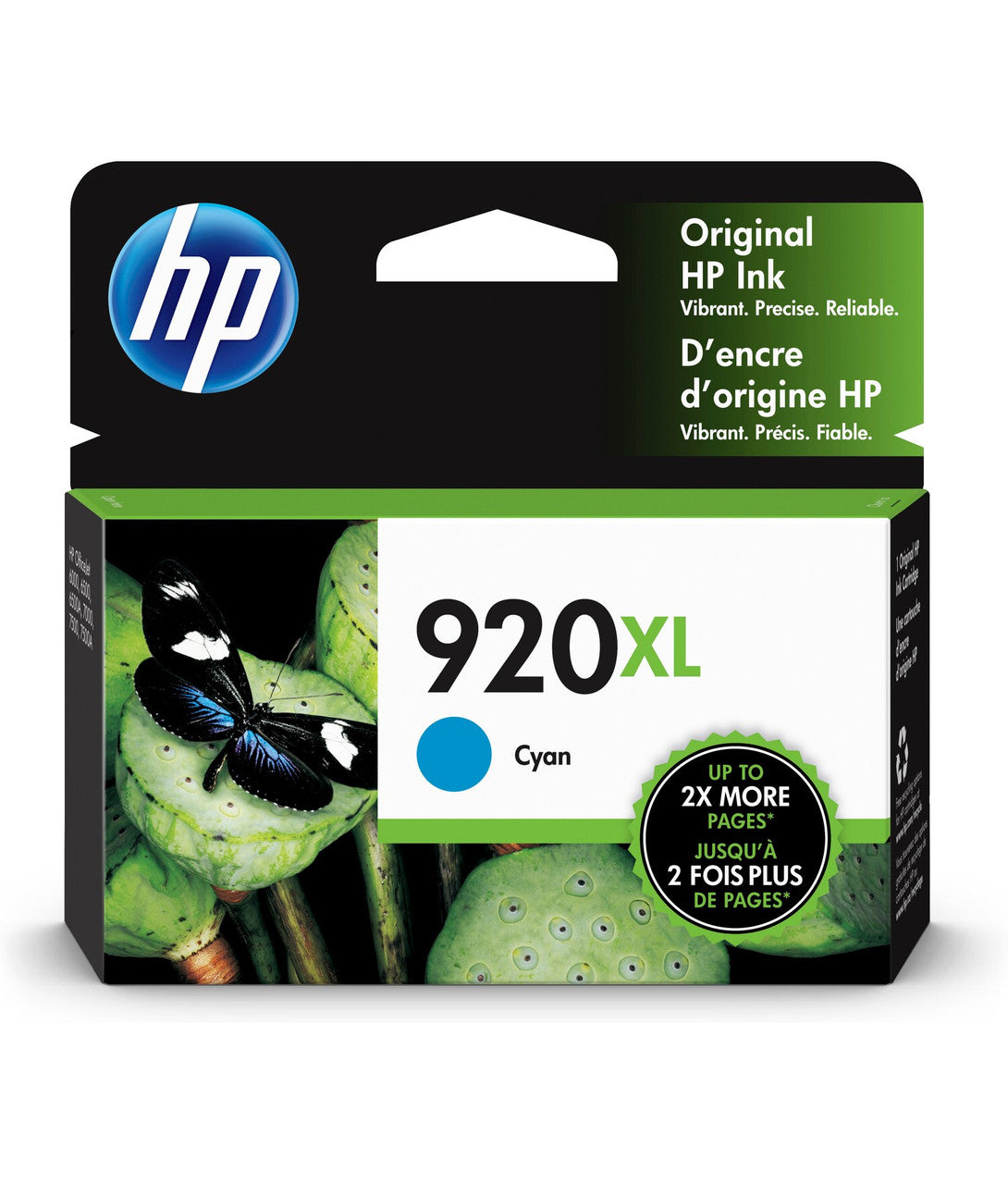 HP 920XL High Yield Cyan Original Ink Cartridge CD972AN#140