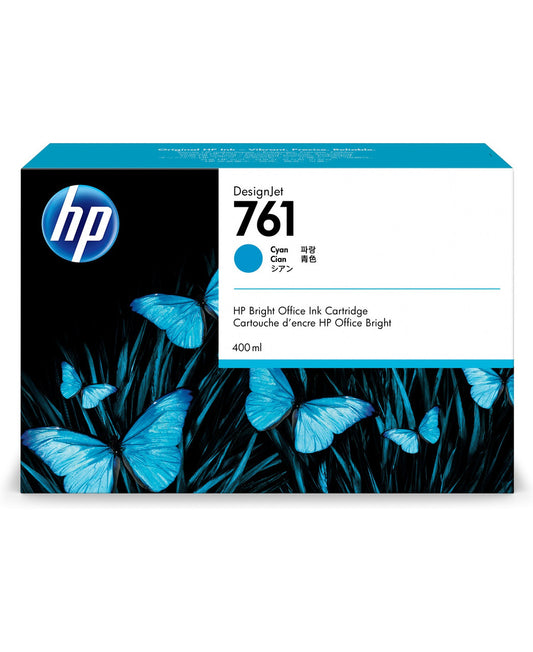 HP 761 400-ml Cyan DesignJet Ink Cartridge CM994A