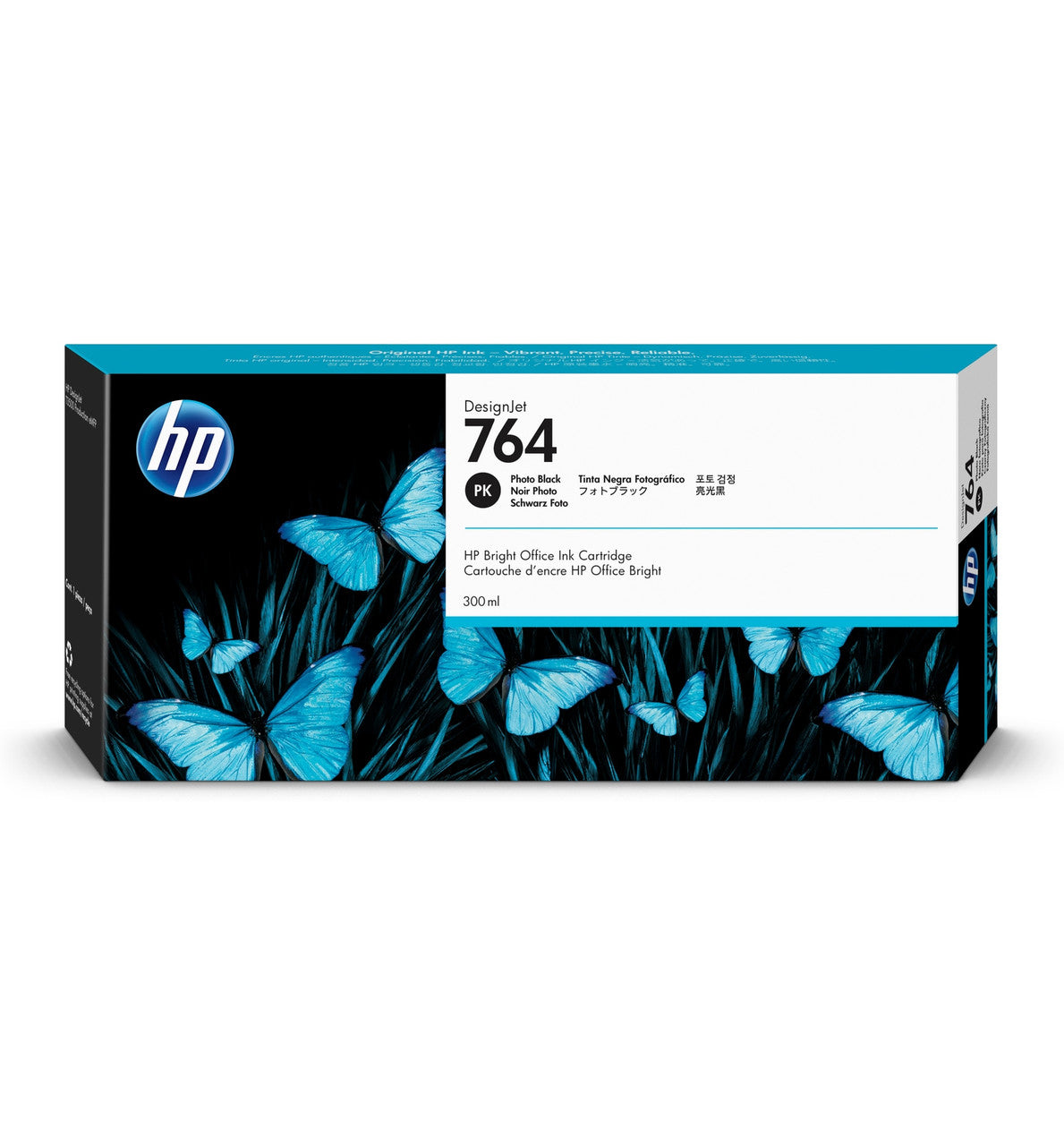 HP 764 300-ml Photo Black DesignJet Ink Cartridge C1Q17A