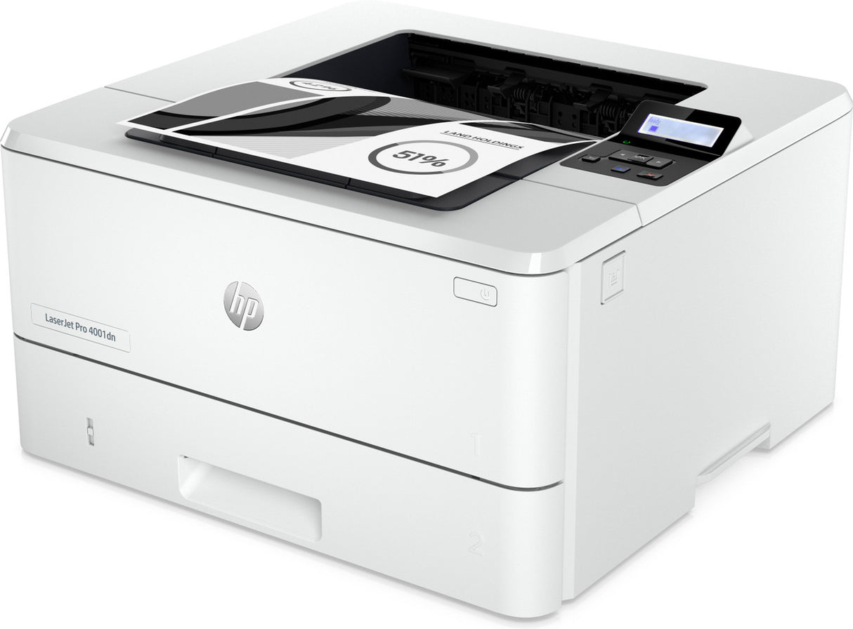 HP LaserJet Pro 4001dn Printer, Black and white, Printer for Small medium business, Print, Two-sided printing 2Z600FR#BGJ