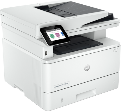 HP LaserJet Pro MFP 4101fdw Printer, Black and white, Printer for Small medium business, Print, copy, scan, fax, Wireless; HP Instant Ink eligible; Print from phone or tablet; Automatic document feeder 2Z619F#BGJ