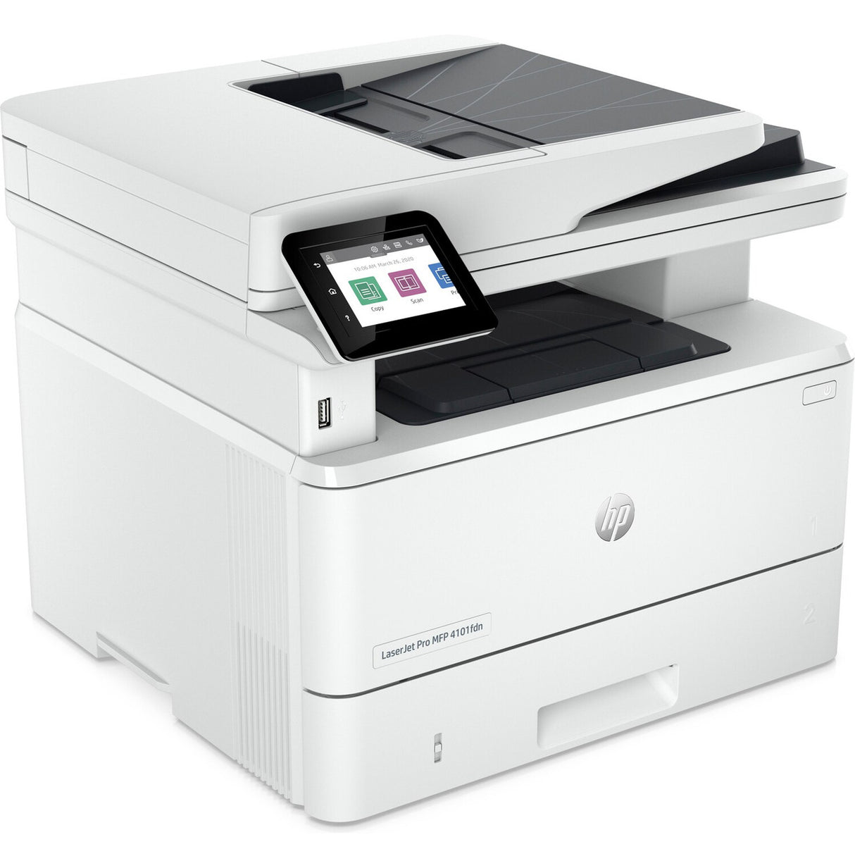 HP LaserJet Pro MFP 4101fdn Printer, Black and white, Printer for Small medium business, Print, copy, scan, fax, HP Instant Ink eligible; Print from phone or tablet; Automatic document feeder; Two-sided printing 2Z618FR#BGJ