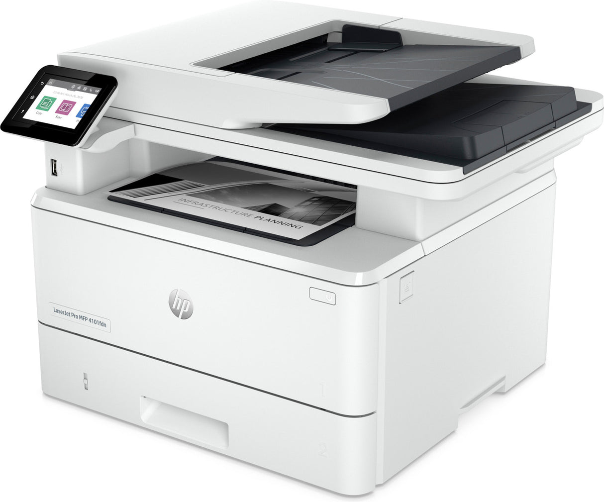 HP LaserJet Pro MFP 4101fdn Printer, Black and white, Printer for Small medium business, Print, copy, scan, fax, HP Instant Ink eligible; Print from phone or tablet; Automatic document feeder; Two-sided printing 2Z618F#BGJ