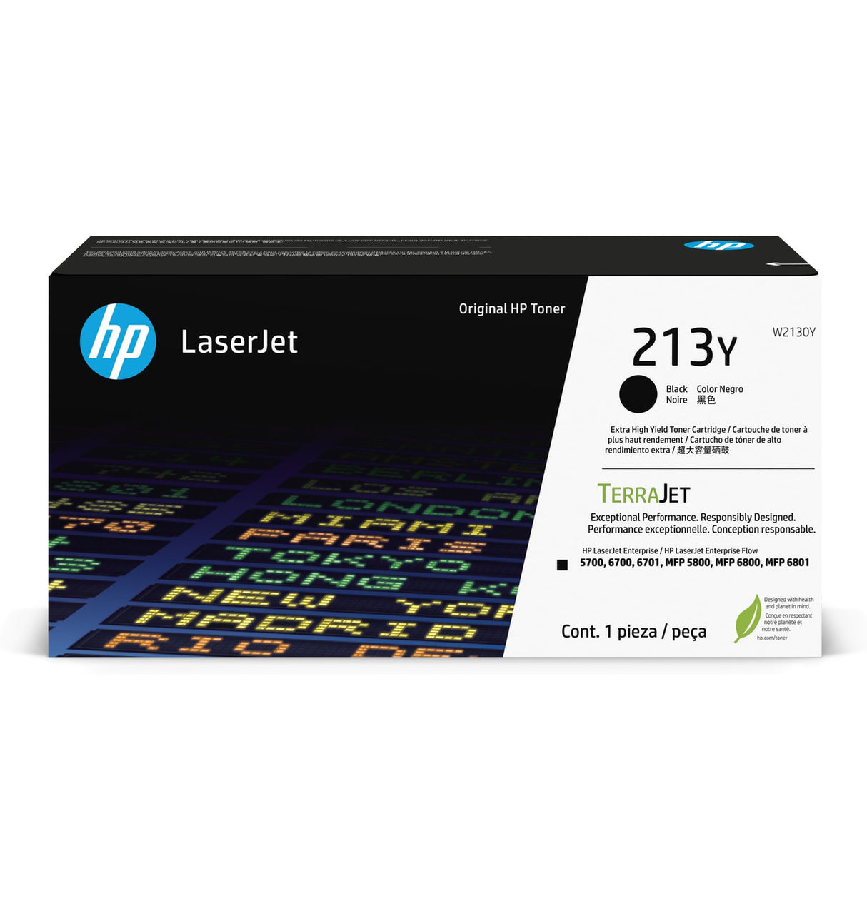 HP 213Y Extra High Yield Black Original LaserJet Toner Cartridge W2130Y