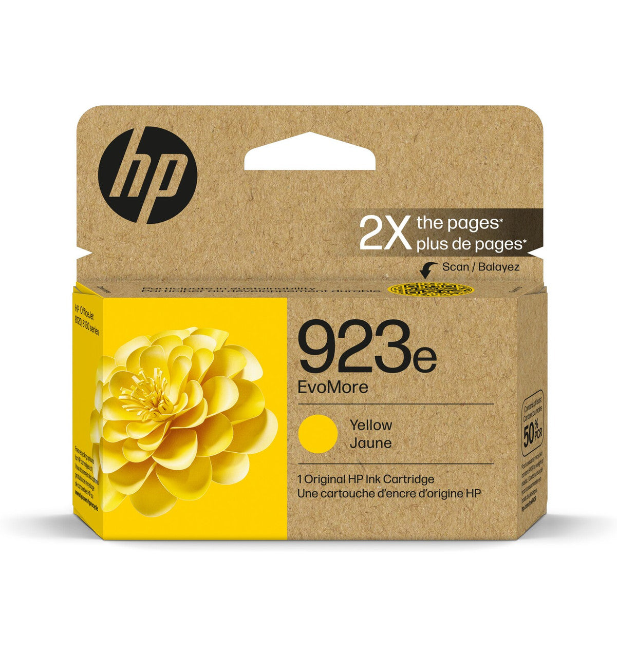 HP 923e EvoMore Yellow Original Ink Cartridge 4K0T6LN